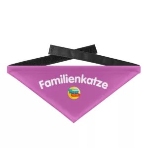 Tierhalstuch Familienkatze - Hundehalstuch mit Klettverschluss-5759