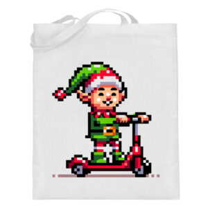 Pixel Wichtel - Jutebeutel (mit langen Henkeln)-3