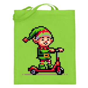 Pixel Wichtel - Jutebeutel (mit langen Henkeln)-5753