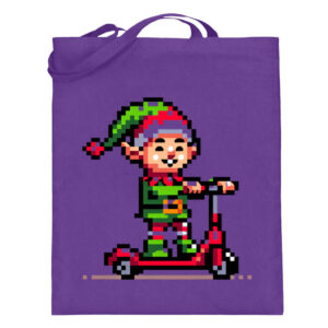 Pixel Wichtel - Jutebeutel (mit langen Henkeln)-5763