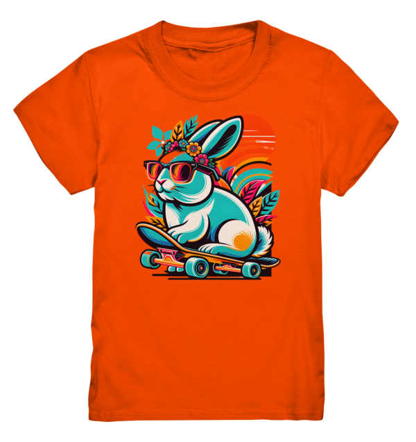 Osterhase auf Skateboard - Kids Premium Shirt – Bild 4