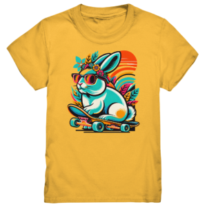 Osterhase auf Skateboard - Kids Premium Shirt