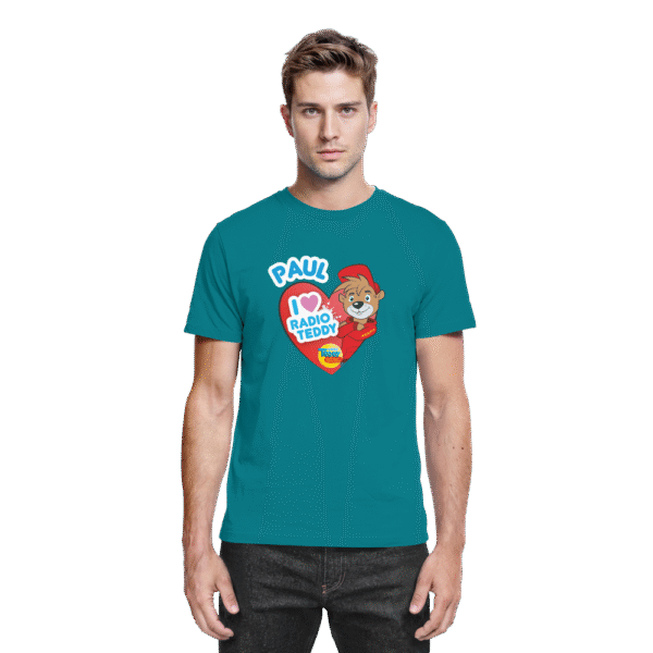 I love Radio TEDDY mit eigenem Namen - Gerades Premium Shirt für Erwachsene – Bild 5