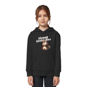 Vampir Einhorn Happy Halloween - Kids Organic Hoodie - Kapuzenpulli für Kinder